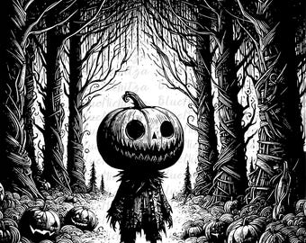 Abóbora assustadora e moderna de Halloween png camiseta de Halloween png terror vintage Halloween png arte de linha png outono png Temporada assustadora png popular