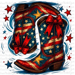 Coquette Western cowgirl Coquette 4th Of July Png Cowgirl boots png America png Western 4th of July 4th of July png Fourth Of July PNG