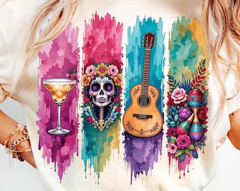 Cinco De Mayo PNG Clipart Shirt Sublimation and Dtf Design, Digital Download, Trendy Png, Tshirt png Design, Mexican Sugar Skull, Cinco PNG