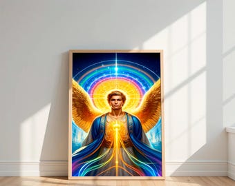 Archangel Raziel Art Print Divine Wisdom Spiritual Guidance