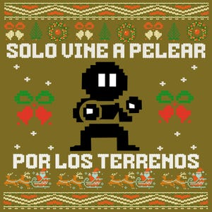 Yo solo vine por los terrenos chemise à manches longues png, pull de Noël laid PNG, Fan de tu terreno PNG, Noël latino-mexicain espagnol Png