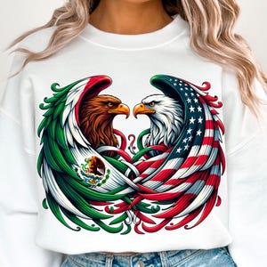 Mexico USA eagles flags Mexicanamerican design file download PNG mexican roots png cinco de mayo png viva mexico png immigrants mexicana png