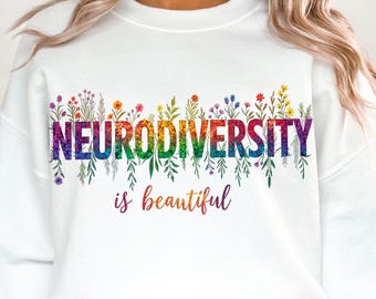 Neurodiversity Is Beautiful png colorful Glitter Autism PNG Proud Autism Mom Png Sublimation Design Digital Download Png Autism Advocate Png