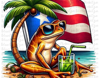 Trendy Holidays Latin American Coqui Frog Puerto Rico Designs Tshirt Sublimation puerto rico design dtg dtf Puerto Rico Boricua Trip Boricua