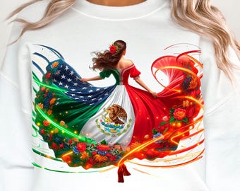 Mexico USA woman latina flags Mexicanamerican design file download mexican roots png cinco de mayo png viva mexico immigrants mexicana png
