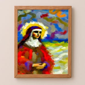 St. Brigid Digital Wall Art | Printable Catholic Saint Art for Home Decor | Christian Spiritual Printable Download