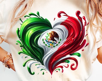Mexico Hart Png, Sublimatieontwerp, Patriotische Png, Mexicaanse Vlag Png, Reis Png, Mexico Sublimatie Png, Mexicaanse Liefde Png, Digitale Download