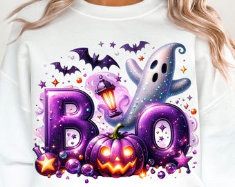 Glitter Boo Png Glitter Halloween Png Trendy Iridescent Halloween Png Funny Halloween Cute Ghost Png Iridescent holographic shirt png design