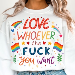 Ama chi vuoi, Bandiera dell'orgoglio, Maglietta LGBTQ, Arcobaleno LGBT, Sii gentile, LGBT, LGBT Pride, Mese dell'orgoglio, Lesbica