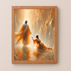 Woman Touches Jesus, The Hem of Jesus Garment Sketch Hem of Robe Wall Art Print Painting Christian Jesus Poster Printable DIGITAL DOWNLOAD