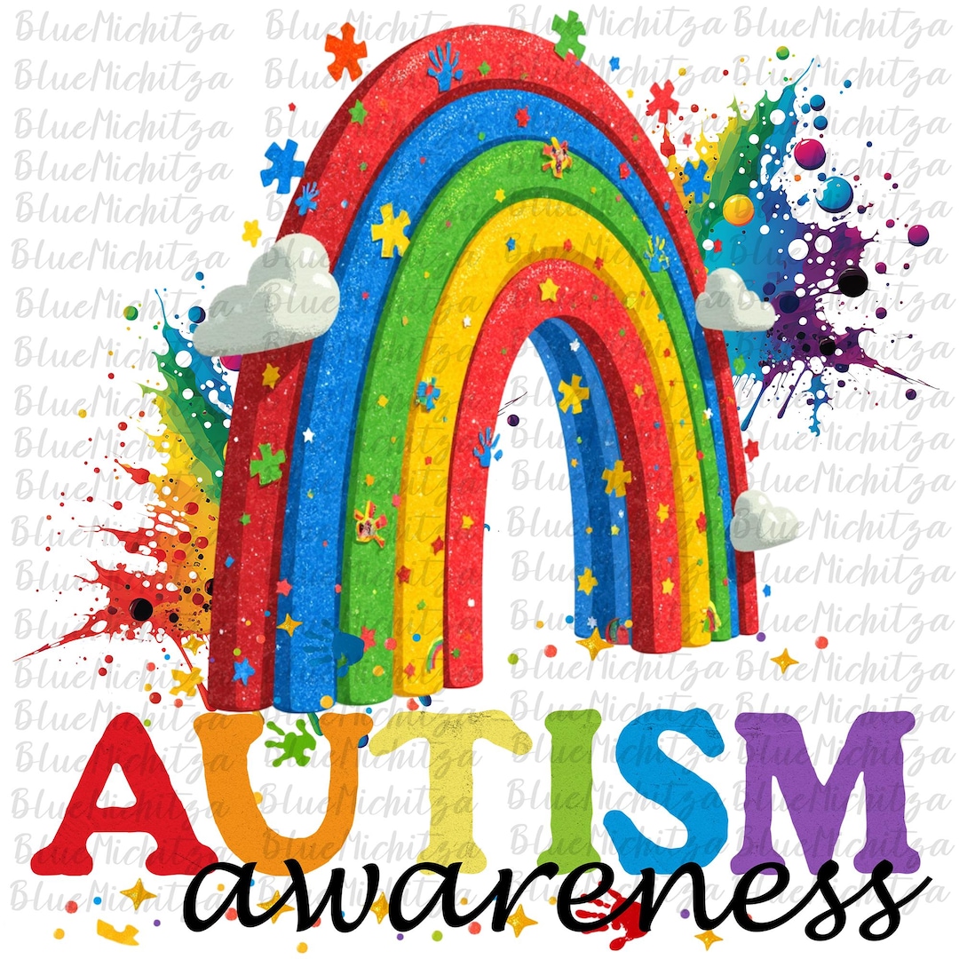 Autism Awareness Rainbow Puzzle Piece Png Sublimation Autism ...