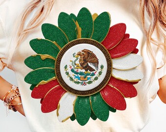 Mexico Flag Sunflower Png Sublimation Design, Mexico Flag Png, Mexico Sunflower Png, Mexican Sunflower Png Digital Downloads