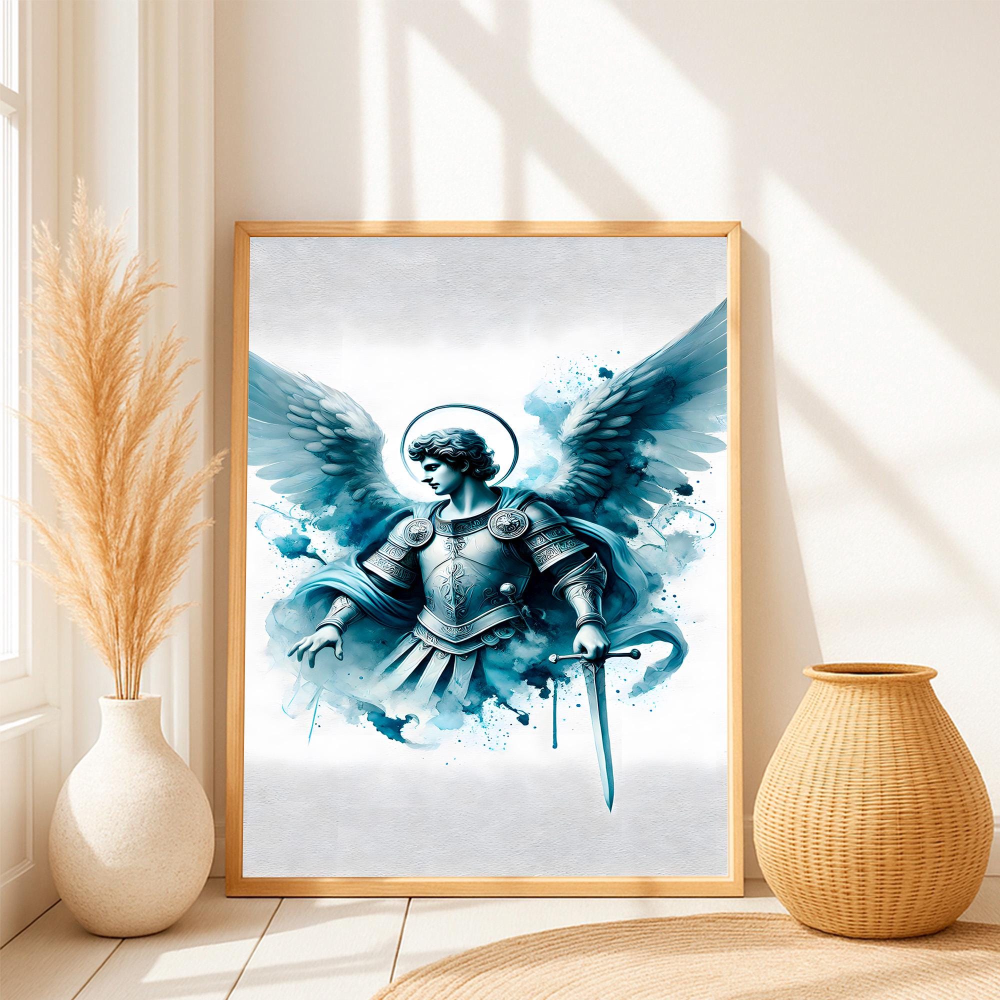 Archangel Michael Wall Art, Art Print – Heavenly Protector and Warrior ...