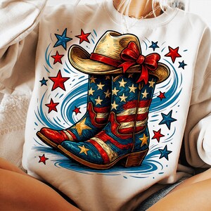 Retro Coquette cowgirl Coquette 4th Of July Png Cowgirl boots png America png Western 4th of July 4th of July png Fourth Of July PNG