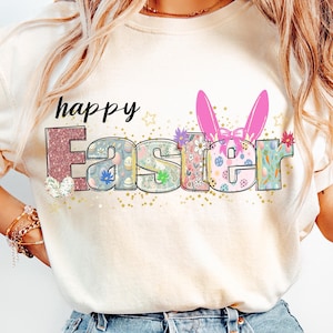 Happy Easter retro easter doodle png Easter Christian Png Easter bible verse png Risen doodle png retro easter glitter easter sublimation