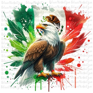 Mexican flag Eagle PNG Mexico Clipart Sublimation Tshirt Design, Patriotic Png Mexico Eagle Clip art Mexican Heritage Viva Mexico png design