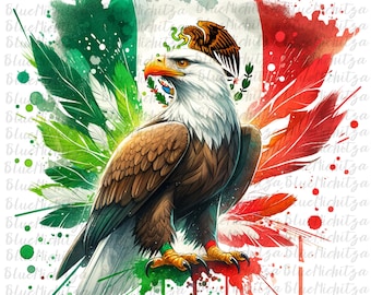 Mexican flag Eagle PNG Mexico Clipart Sublimation Tshirt Design, Patriotic Png Mexico Eagle Clip art Mexican Heritage Viva Mexico png design