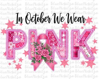 Trendy Neon In October We Wear Pink png breast cancer awareness png Halloween png Awareness ribbon png Fight Cancer png pink coquette ribbon