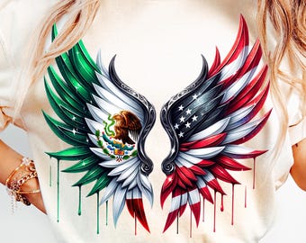 メキシコ米国旗 PNG、昇華デザイン、愛国的な PNG、メキシコ国旗 PNG、旅行 PNG、T シャツ デザイン、DTF、メキシコのルーツ PNG、混血家族