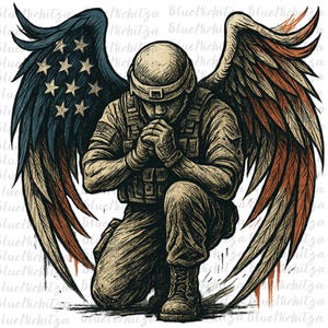 amerikanischer Soldat engel Mann betend png USA Flagge png 4. Juli Armee behälter gebrochen, usw. Clipart Amerika stolzes Logo jpg Clipart
