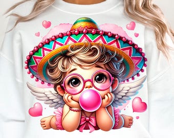 Mexican Cupid Valentin Png, Mexican Png, Tis The Season Mexican Png, Spanish Mexican valentine's Png, san valentin mexicano, spanish png