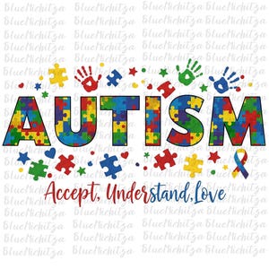 Autism accept understand love png sublimation design download, Autism awareness png, Autism love png, sublimate designs download