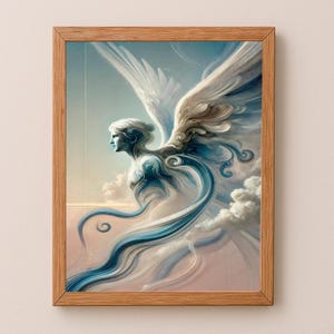 Archangel Michael Wall Art, Spiritual Wall Art: Divine Guardian Prints for Ethereal Home Decor, Angelic Figures