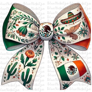 Mexican Bow Ribbon bow cinco de Mayo Mexican Flag PNG Mexican Png Mexican Coquette Png Mexico Sublimation Png Mexico design png Mexican Png