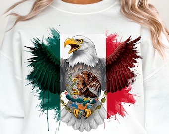 9月16日 PNG メキシコ国旗 イーグル PNG メキシコ クリップアート 昇華 Tシャツ デザイン Png メキシコ ビバ メキシコ ヘリテージ ルーツ メキシカーナ チカーナ Png