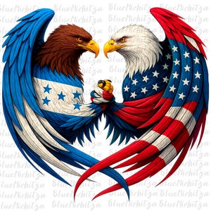 Honduras USA eagles flags Honduranamerican patriotic png Honduras Honduran patriotic Honduran roots png independencia de Honduras migrants