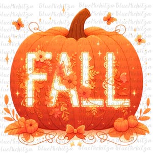 Preppy Fall png, Coquette Fall png Pumpkin Chic Cottage Core Ditsy Flowers Fall png, Autumn png, Girly Floral Fall png Lace Fall png Retro