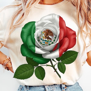 Mexico Flower Png, Sublimation Design Patriotic Png, Mexican Flag Png Travel Png, Vacation Png T-Shirt Design Download DTF Floral Mexico USA