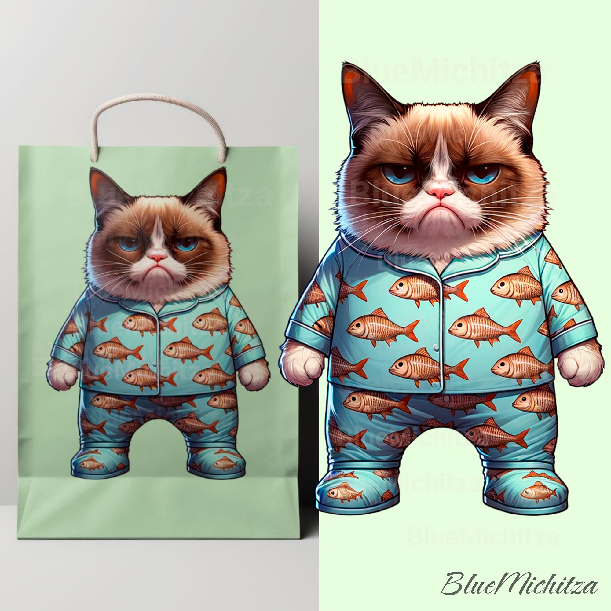 Grumpy Cat Pajamas Etsy Canada