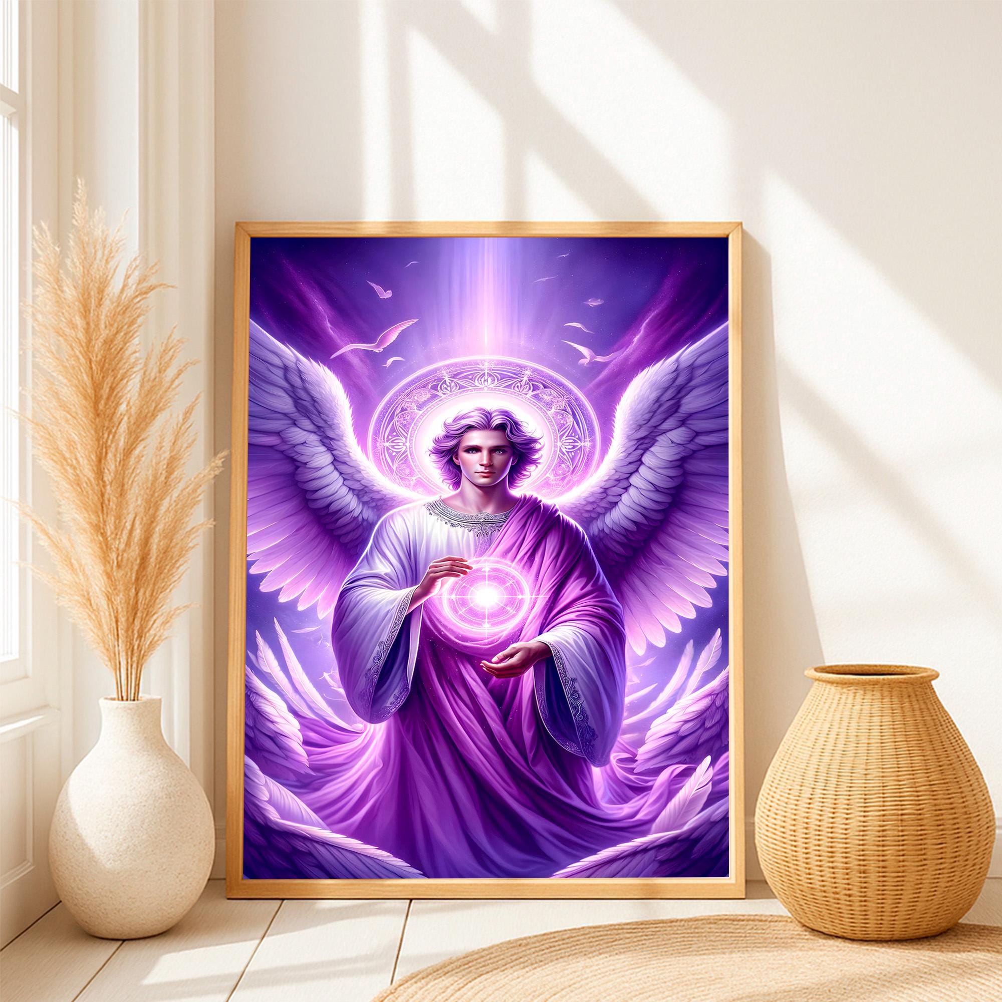 Archangel Zadkiel Art Print Divine Mercy Transformation for