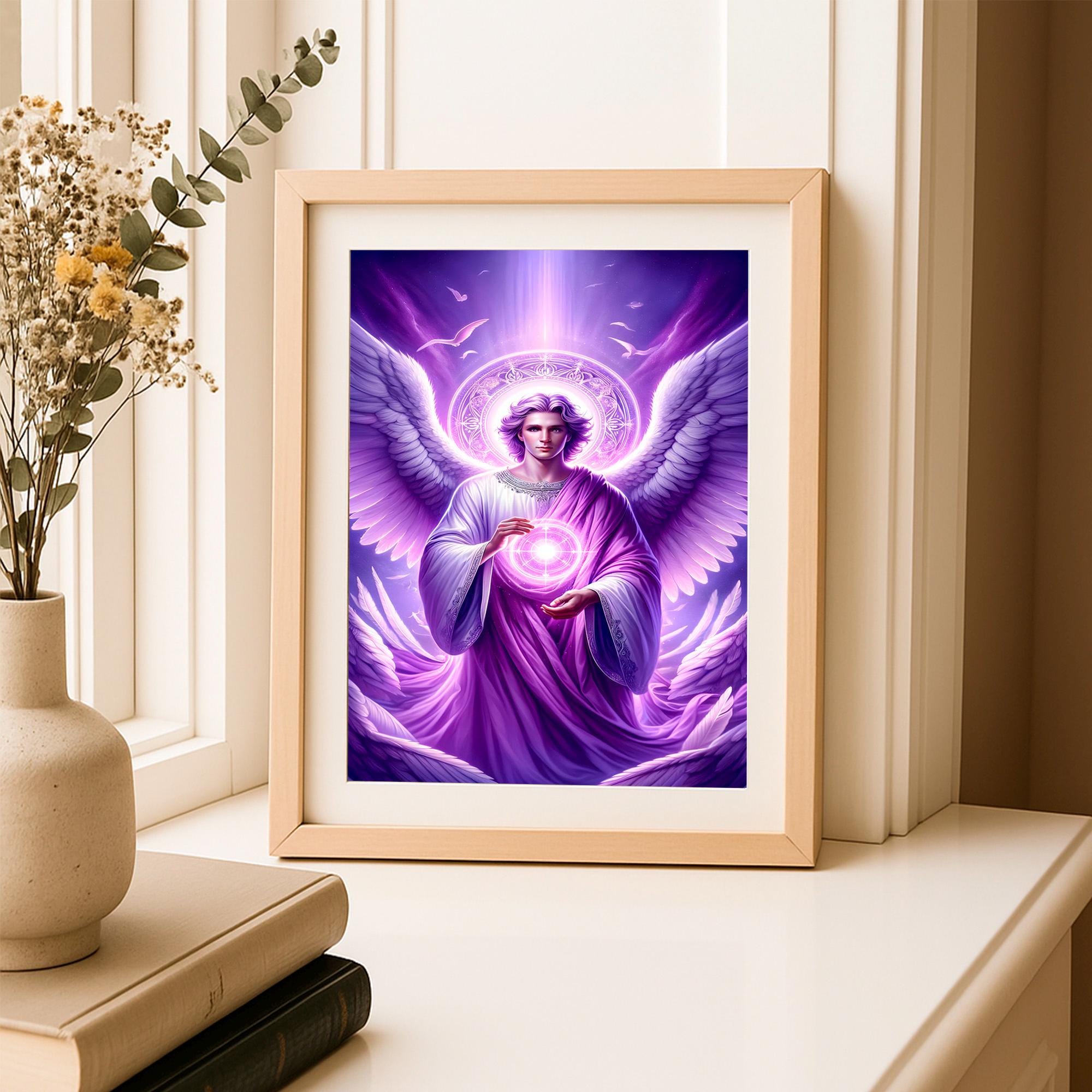 Archangel Zadkiel Art Print Divine Mercy Transformation for