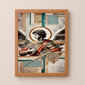 Archangel  Gabriel Wall Art, Renaissance Inspired Heavenly Messenger Print for Spiritual Home Decor & Religious Wall Art Enthusiasts