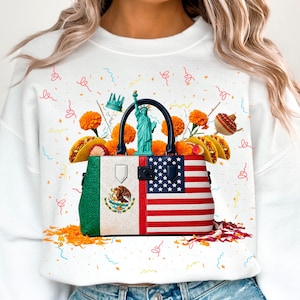 Mexico USA bag flags Mexicanamerican design file download mexican roots png cinco de mayo png viva mexico immigrants mexicana png