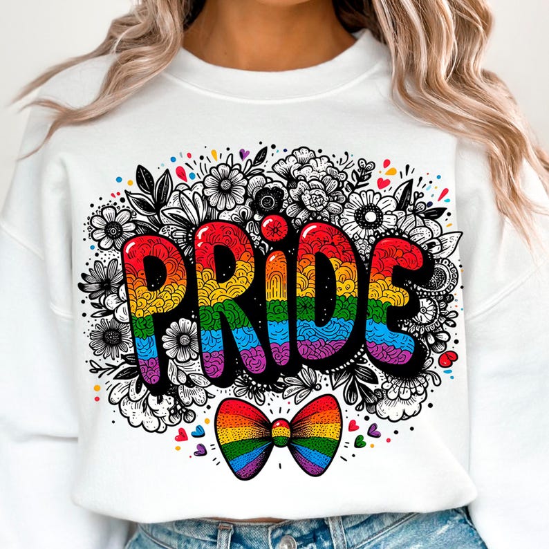 Trendy Pride Lettering Pride Month Png Sublimation Design Download ...