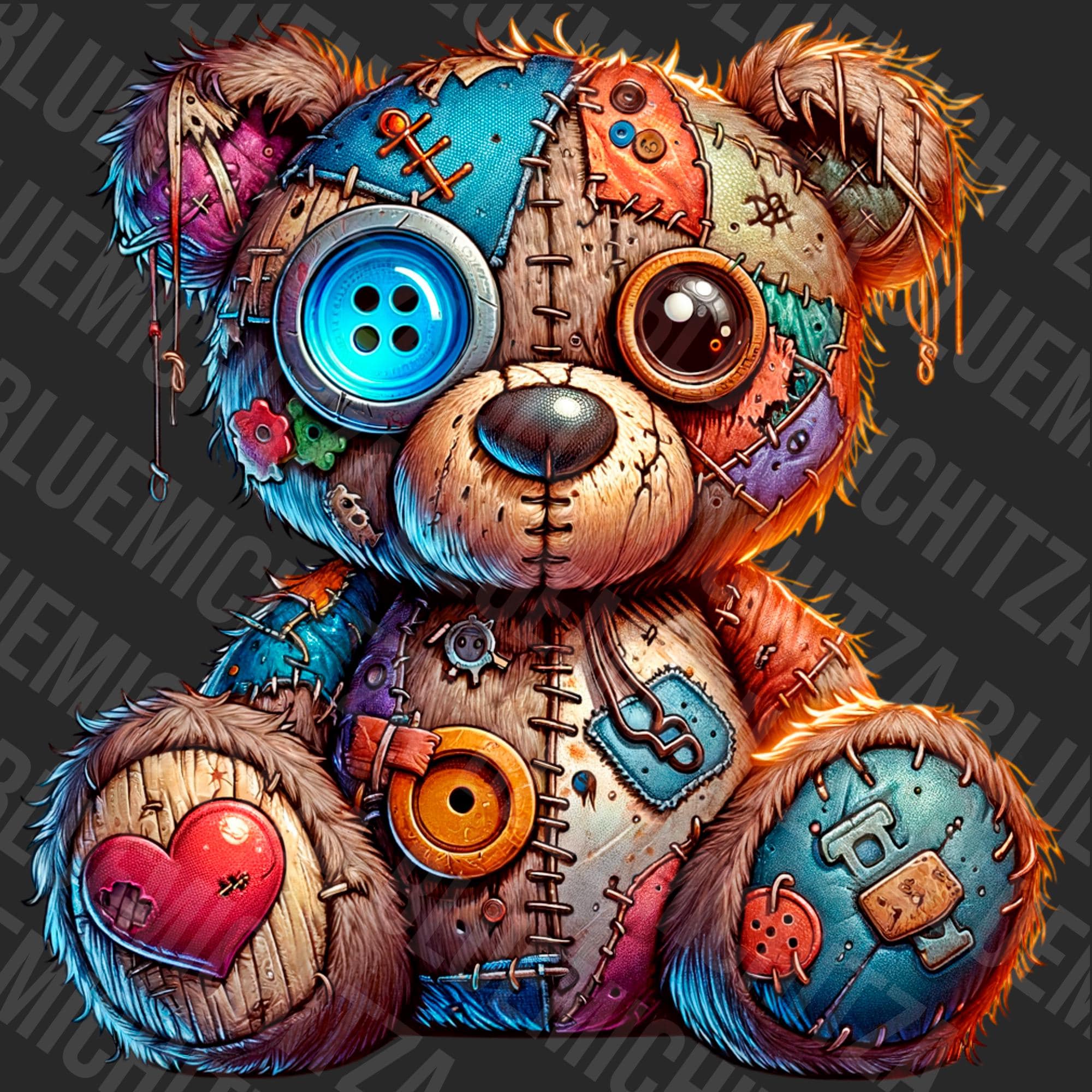 Tattered Teddy Bear PNG, for Sublimate Design, Png for Shirt, Cute ...