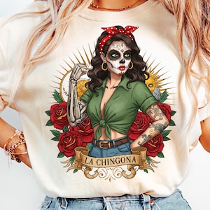 La Chingona PNG la catrina Sugar Skull Clipart Catrina PNg Day of the Dead Strong Latina Dia de los Muertos Digital Calavera Skeleton Art