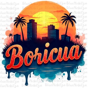 2 PNG Boricua Printable Image for Latina T-Shirts Puerto Rico Flag PNG Sublimation, and Digital Download Designs set of 2 bundle