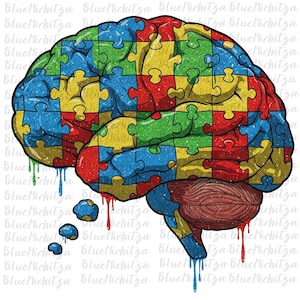 Autism Colorful Brain PNG, Autism Awareness, Autism Mom, Au-some Sublimation Design Downloads,Autism Heart Png,Autism Awareness Day PNG