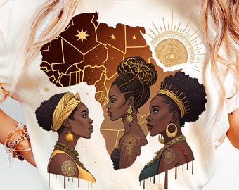 Trendy Black Woman Afro png Woman African Map PNG Black Queen PNG African Map png Black History png Juneteenth Designs png Sublimate Design