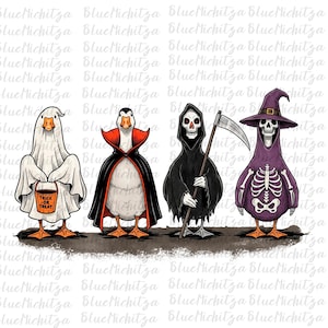 Boo Spooky Goose PNG Funny Halloween Goose Png Goose in Halloween Costumes Autumn Sublimation Cute Horror Png Spooky Goose Png autumn png
