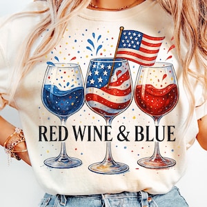 Vin rouge et drapeau bleu PNG Vin du 4 juillet png 4 juillet png Amérique png, Fête de l'indépendance png Drôle 4 juillet png Designs par sublimation