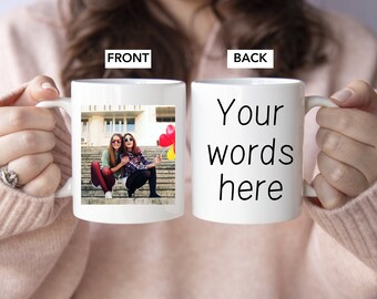 Personalized women best friend coffee mug, Custom soul sister gift for female friend, Birthday, Christmas,  besties gift for women
