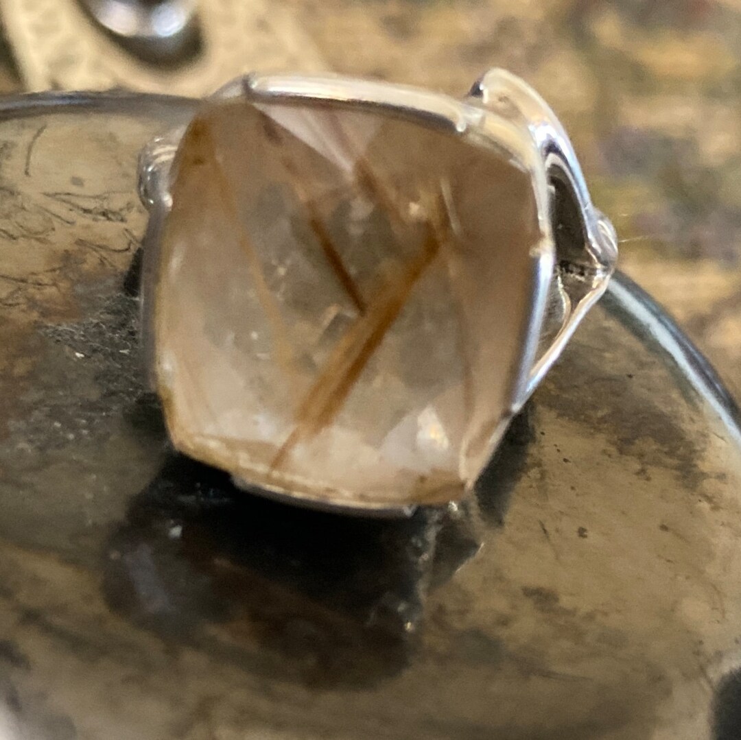 Crystal Setting Ring Ring With Silver Setting and Crystal Quartz Gem - Etsy
