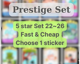 Prestige Set 5 Sterne Aufkleber (Set 22 ~ 26 Wählen Sie 1 Aufkleber) [Beschreibung lesen]