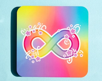 Starry Autism Infinity Symbol Coaster