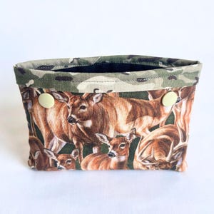 Deer Print Snap Top Notions Bag: Knitting, Crochet, & Cross Stitch